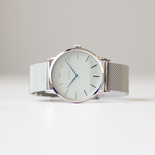 Silver, White & Blue